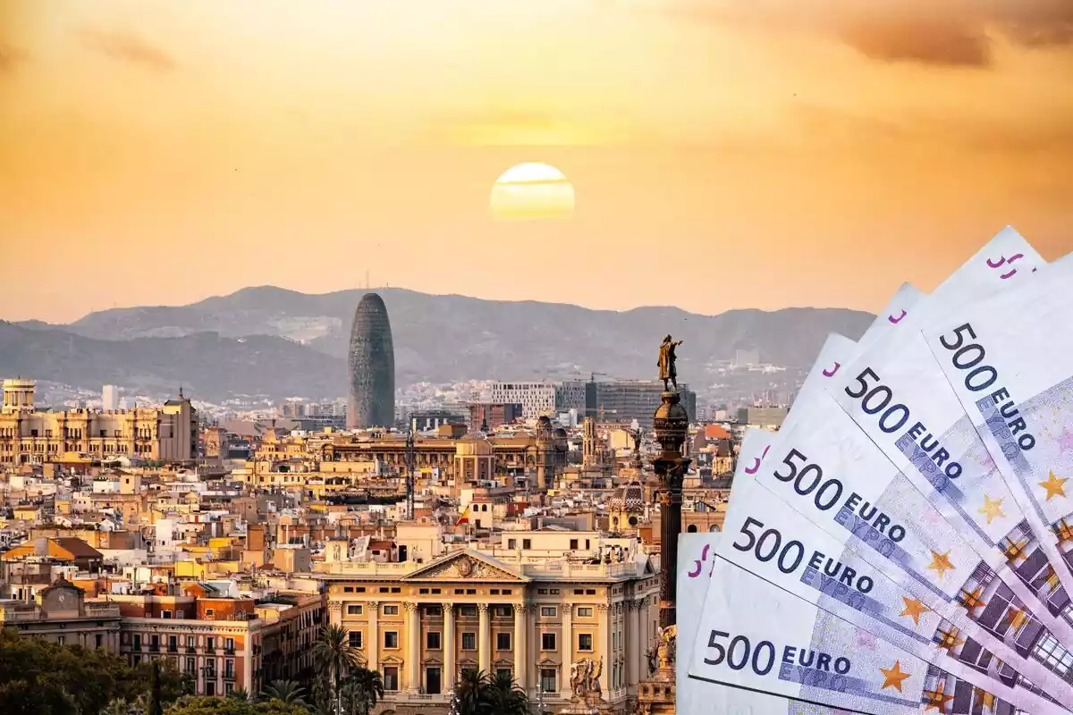 Barcelona con billetes de 500 €
