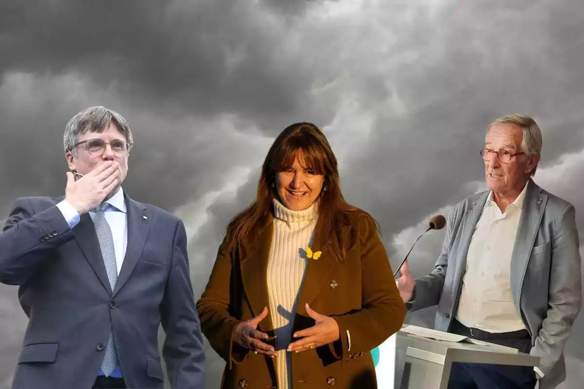 Carles Puigdemont, Laura Borràs y Xavier Trias