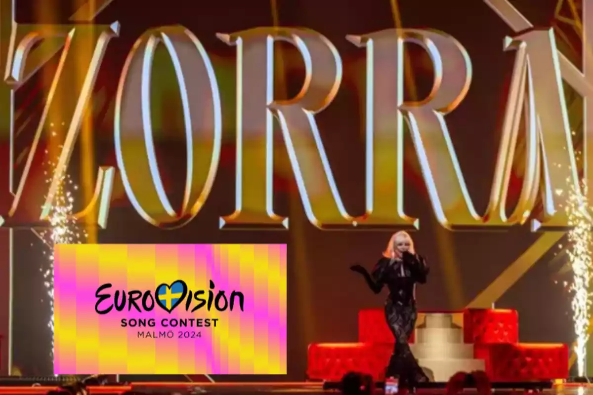 Nebulossa cantando 'Zorra' en el escenario de Eurovision
