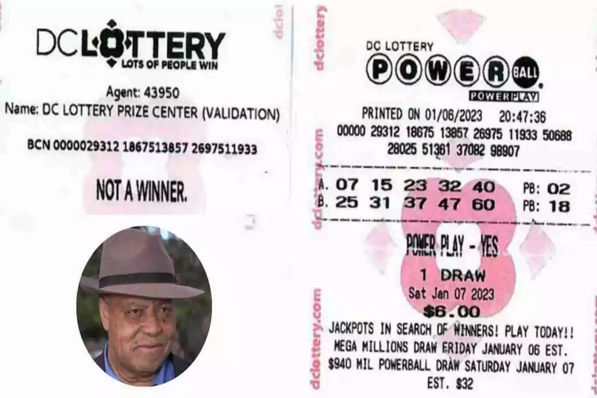 Billete loteria no ganador