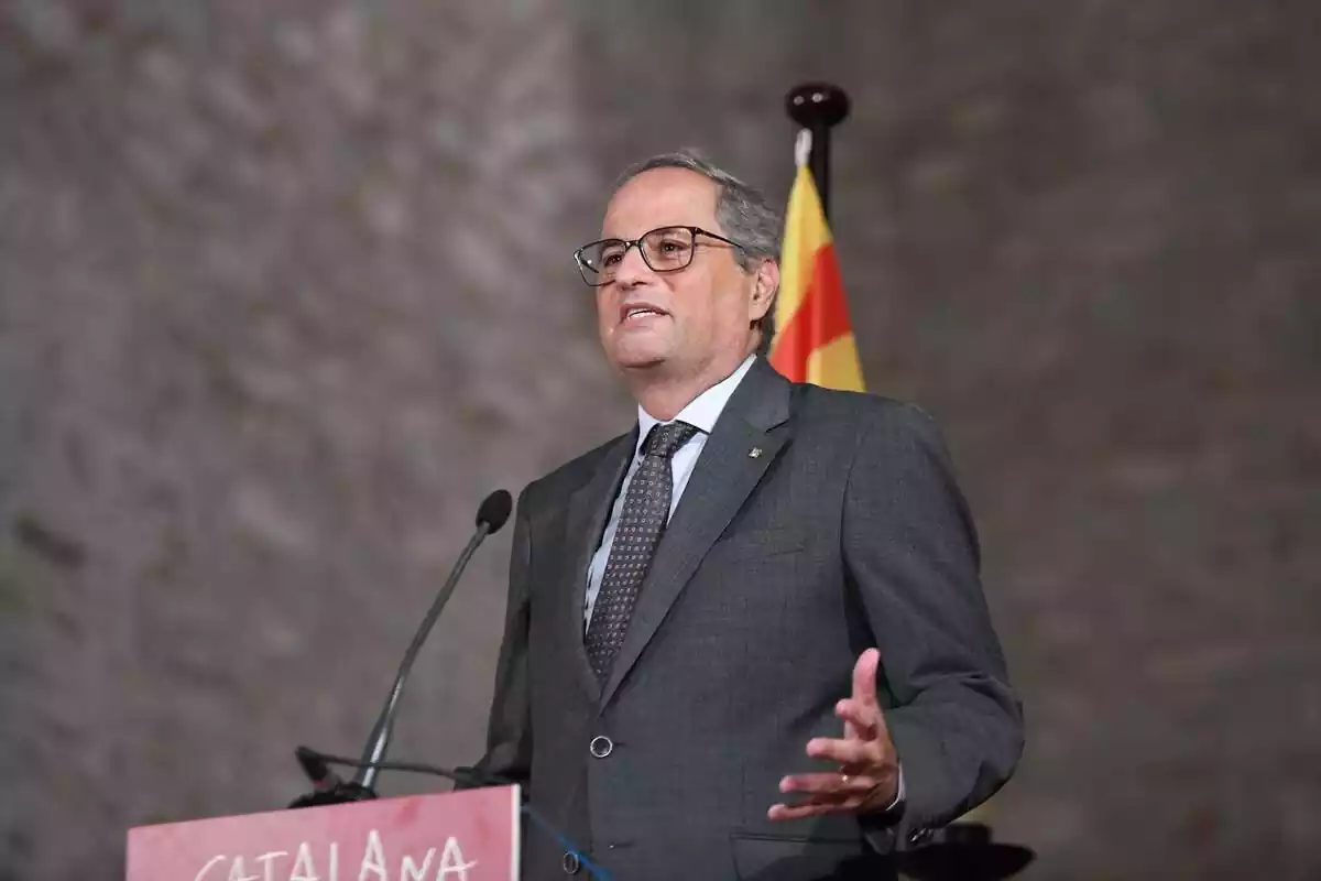 El expresidente de la Generalitat, Quim Torra, en un acto