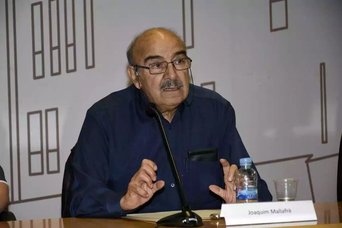 El filólogo Joaquim Mallafrè, en un acto en la URV en 2017