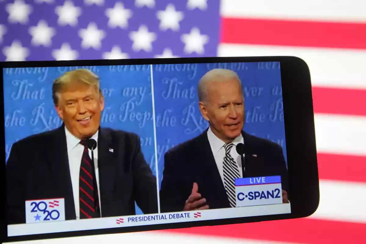 Donald Trump y Joe Biden, durante un debate para las elecciones de 2020
