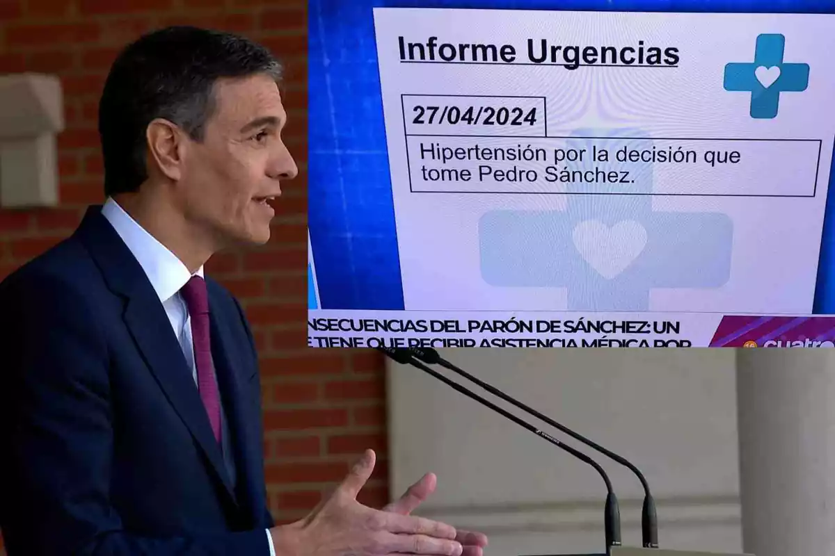 Informe de Urgencias de un hombre que tiene 'Hipertensión por Pedro Sánchez