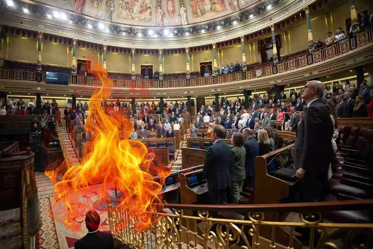 Incendio en el Congreso de los Diputados