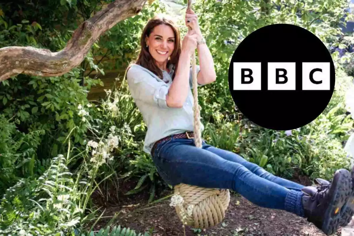 Kate Middelton en un fotomontaje con el logo negro de la BBC