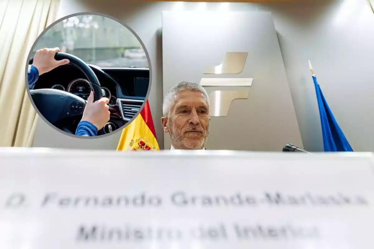 Fernando Grande-Marlaska, con una imagen de conducción