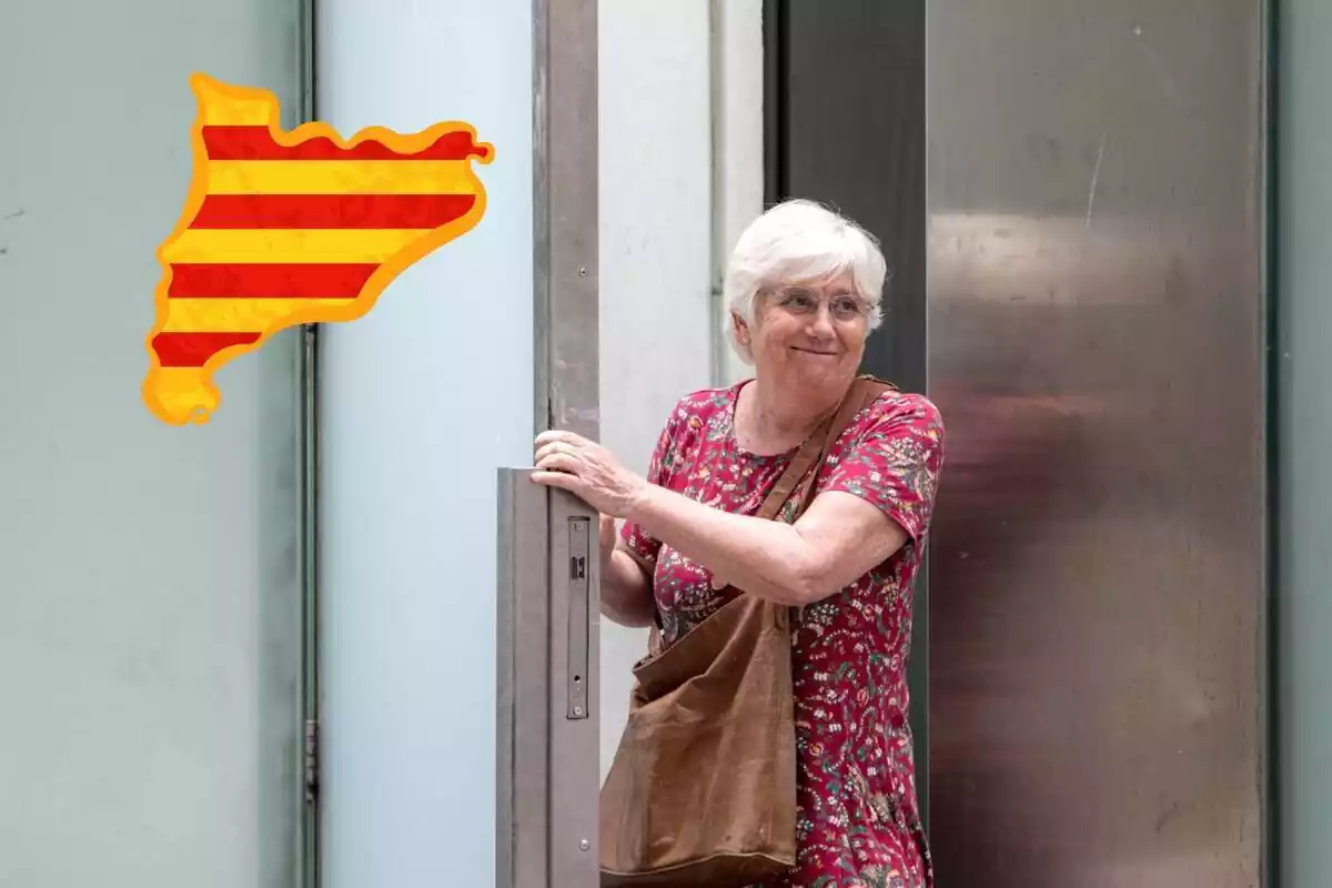 Clara Ponsatí con una imagen de Cataluña