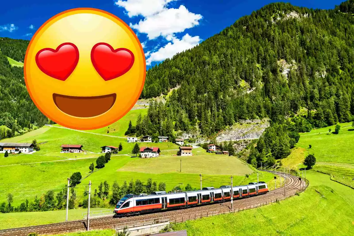 Un tren recorre Austria